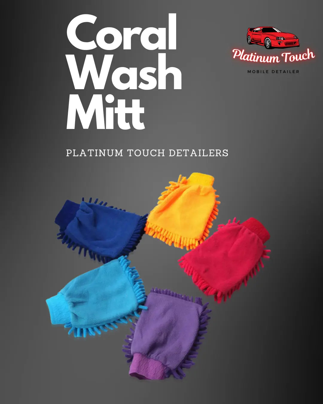 Coral Wash Mitt PlatinumTouchDetailers